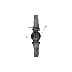Tyč 25x25, H-1200mm Tyč 25x25, H-1200mm